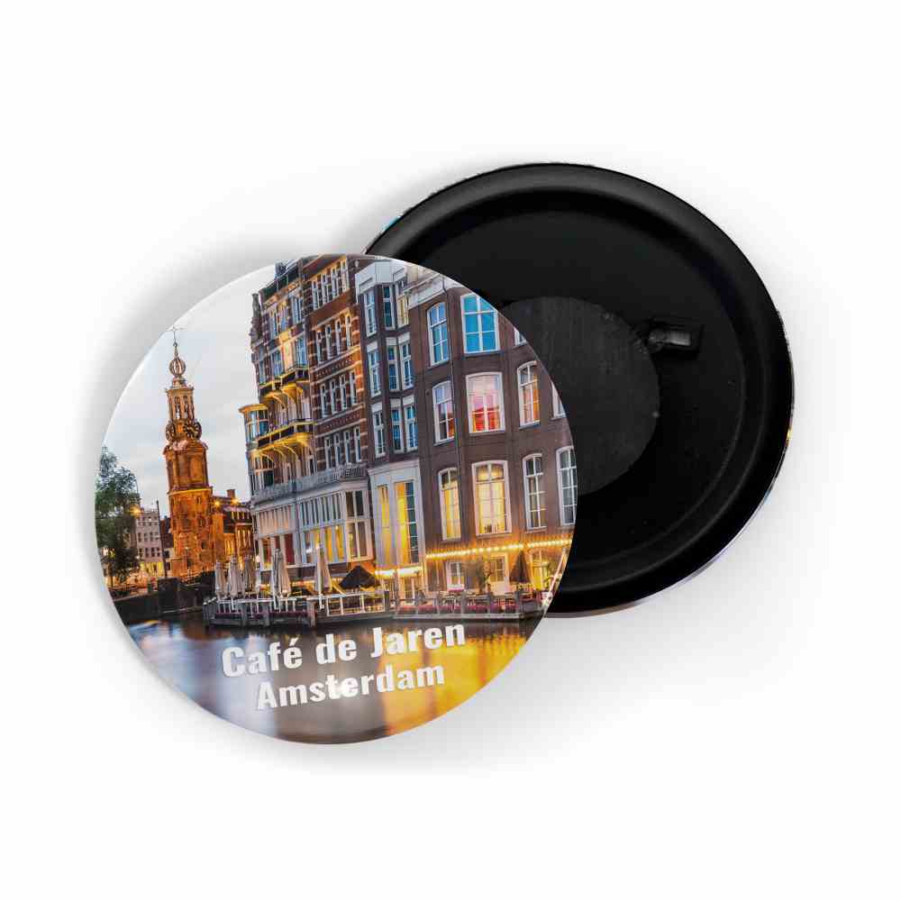 dhcrafts Fridge Magnet Multicolor Famous Tourist Place Cafe De Jaren Amsterdam Glossy Finish Design Pack of 1